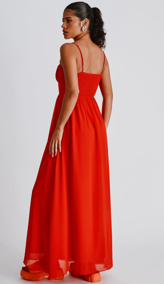 Vestido Clarita Cereja