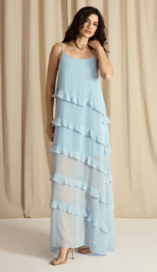 Vestido Fragrância Azul