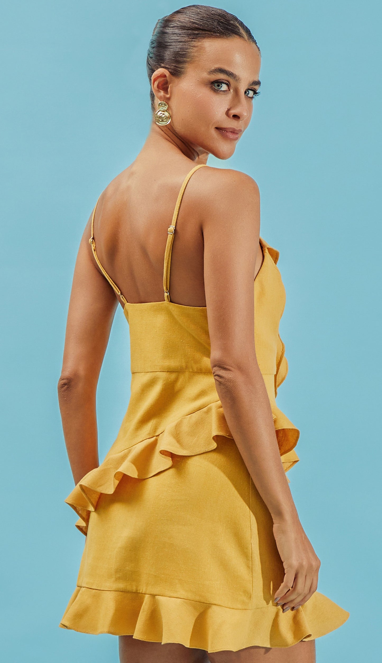 Vestido Jessica Flores Amarelo