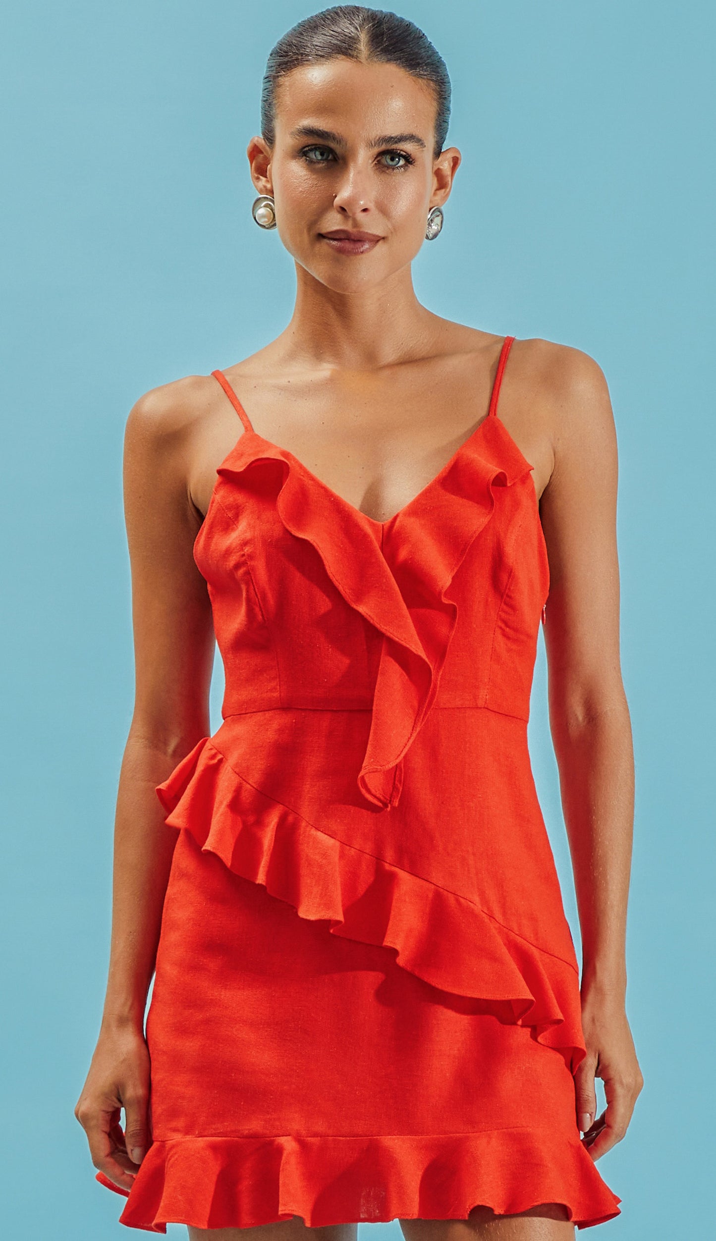 Vestido Jessica Flores Cereja