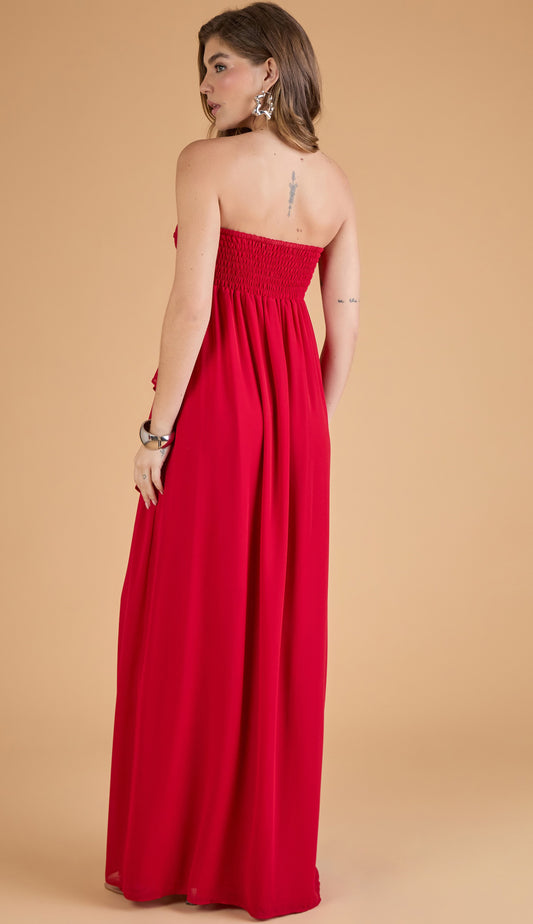 Vestido Jamine Cereja
