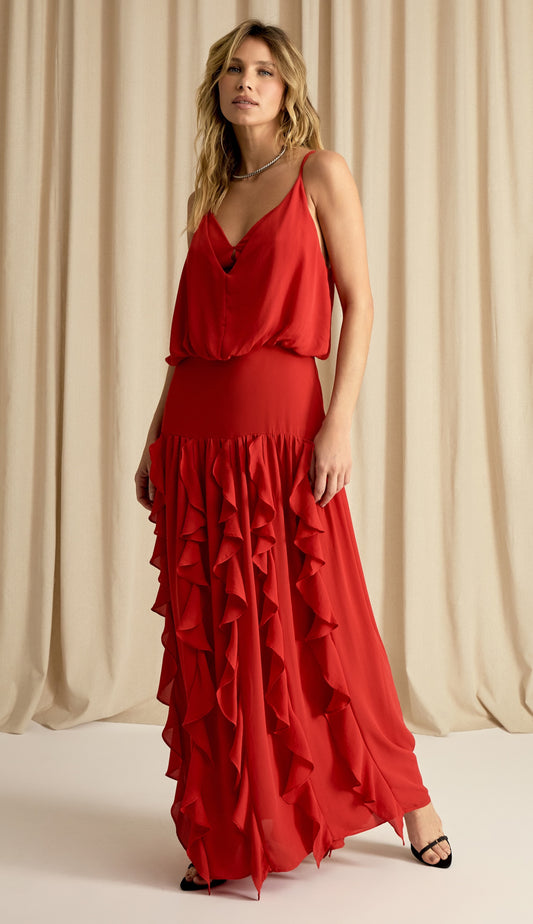 Vestido Lizzie Cereja