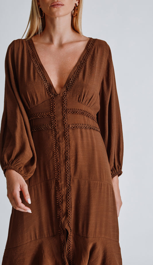 Vestido Nataly Café