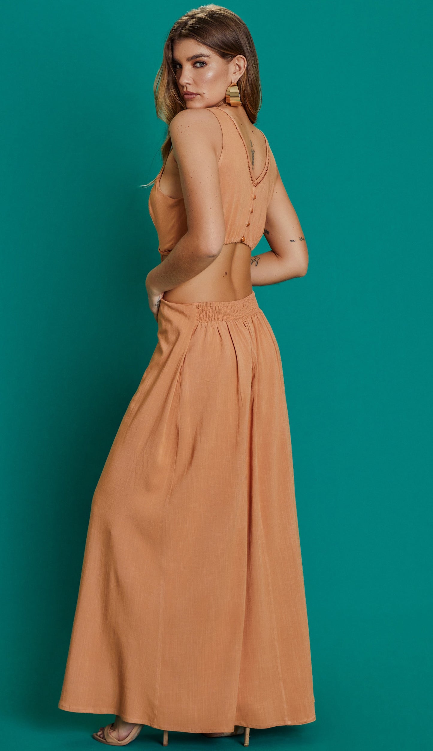 Vestido Plena Caqui