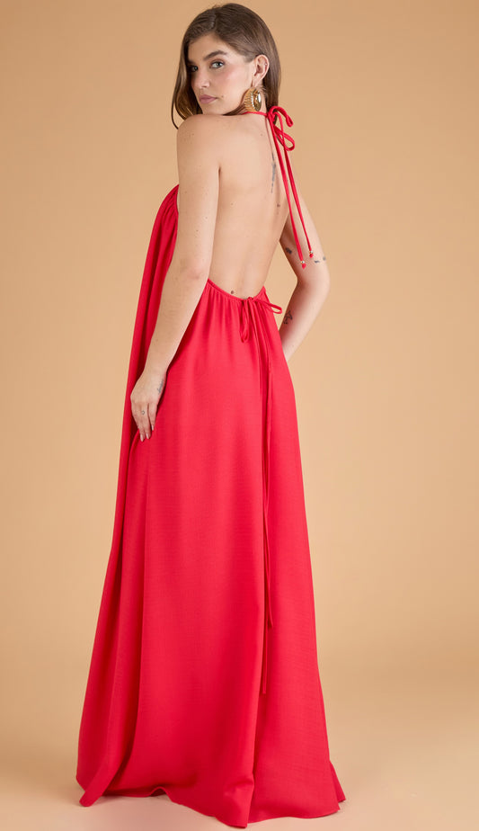 Vestido Amiga Cereja