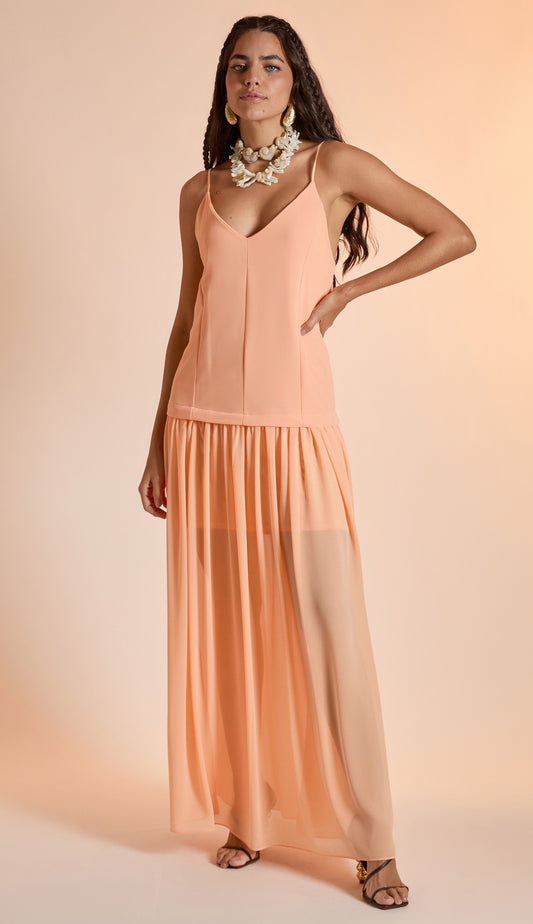Vestido Amarilis Pêssego