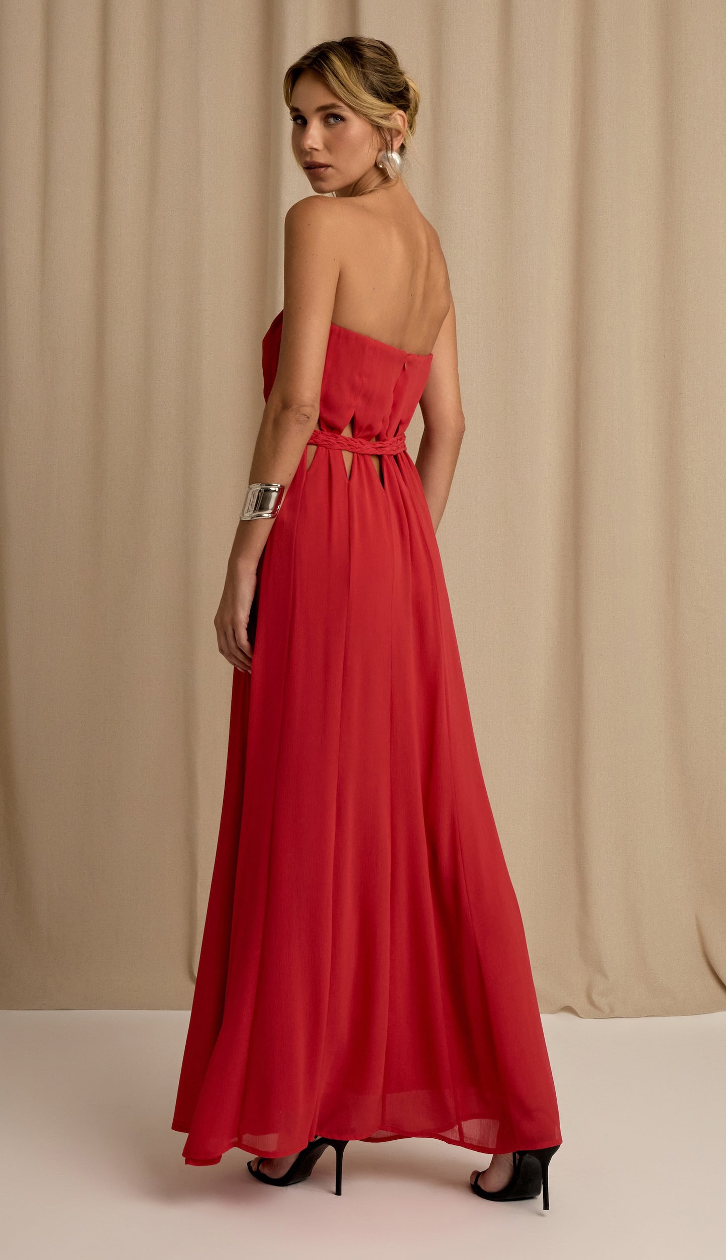 Vestido Celina Cereja