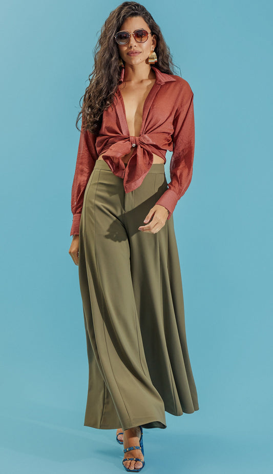 Camisa Pluma Caramelo