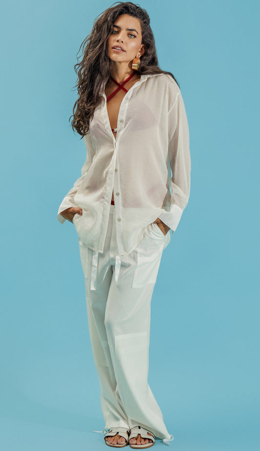 Camisa Pluma Off White