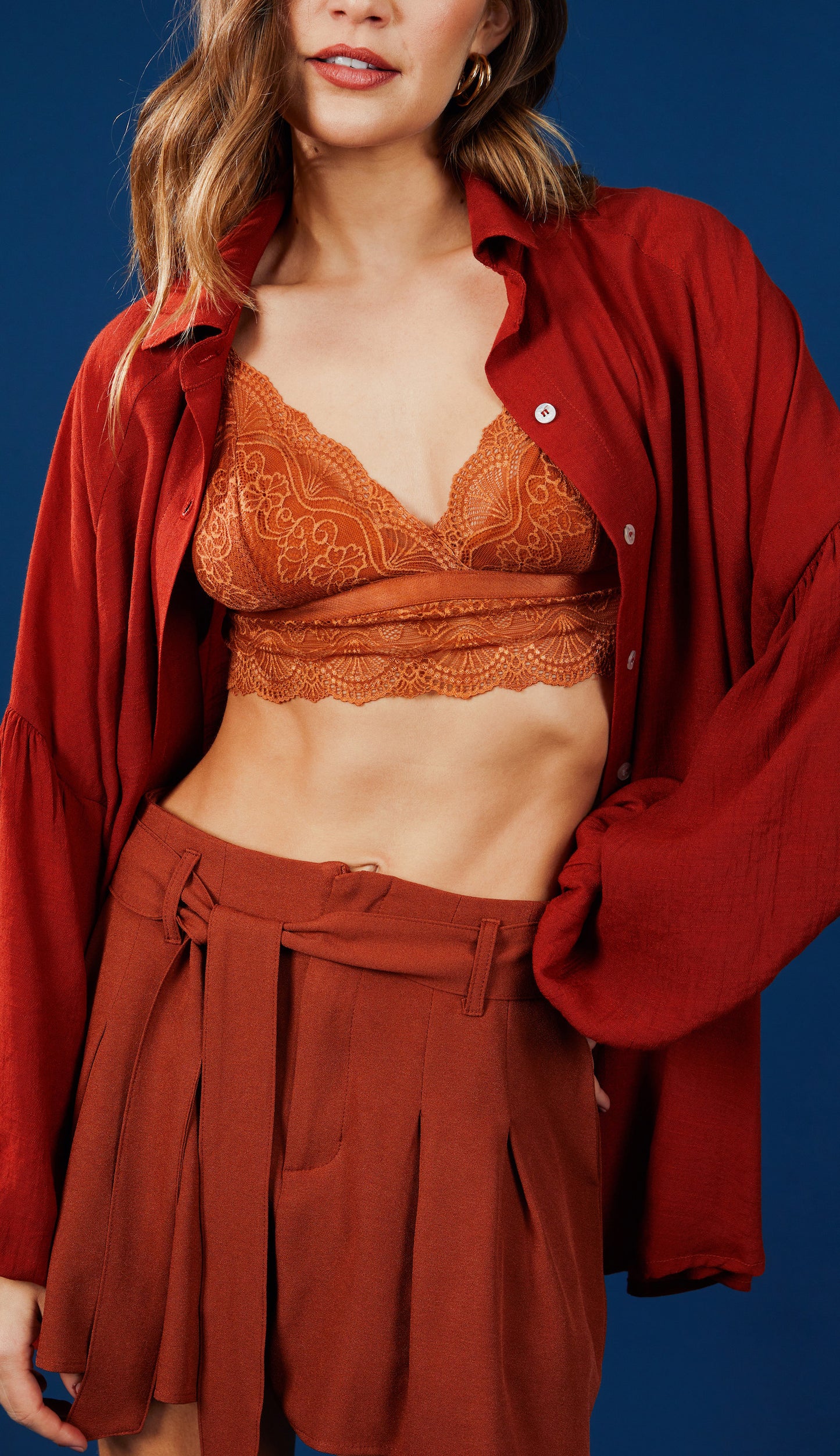 Camisa Fabienne Caramelo
