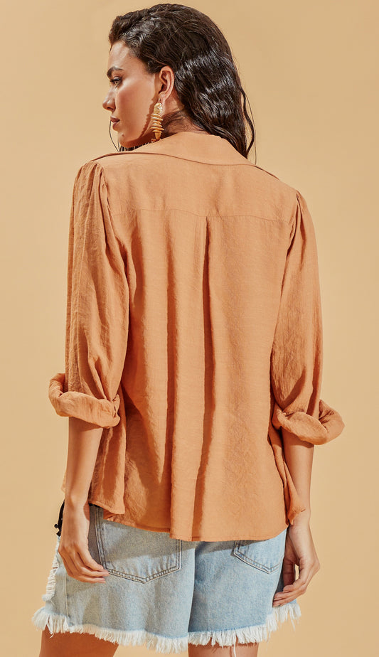 Camisa Luana Caramelo