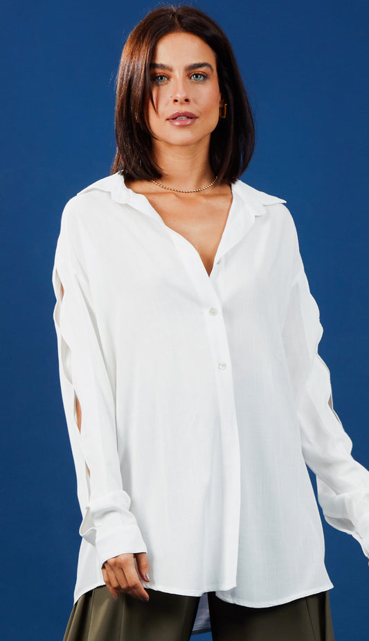 Camisa Beijo Off White