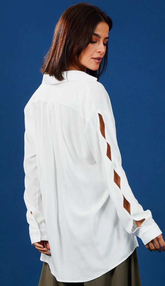 Camisa Beijo Off White