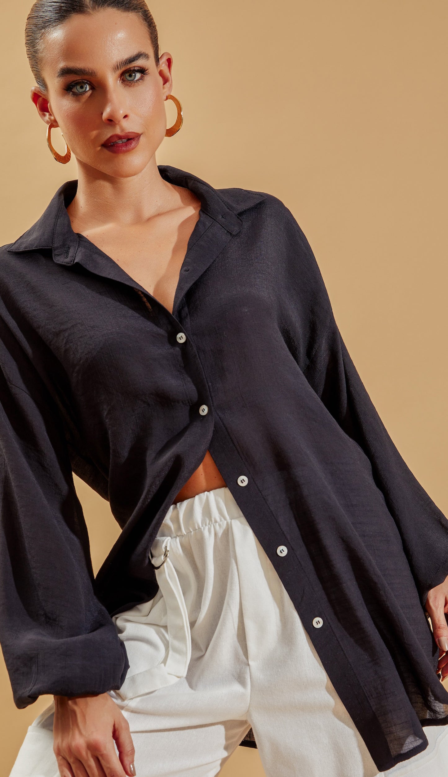 Camisa Gabrielle Preto