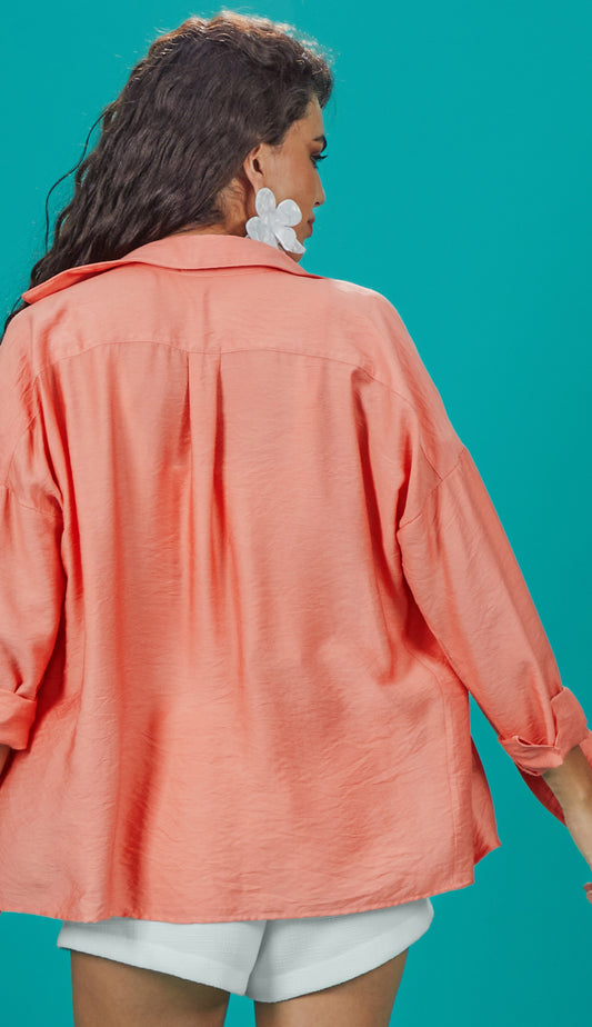 Camisa Gardênia Coral