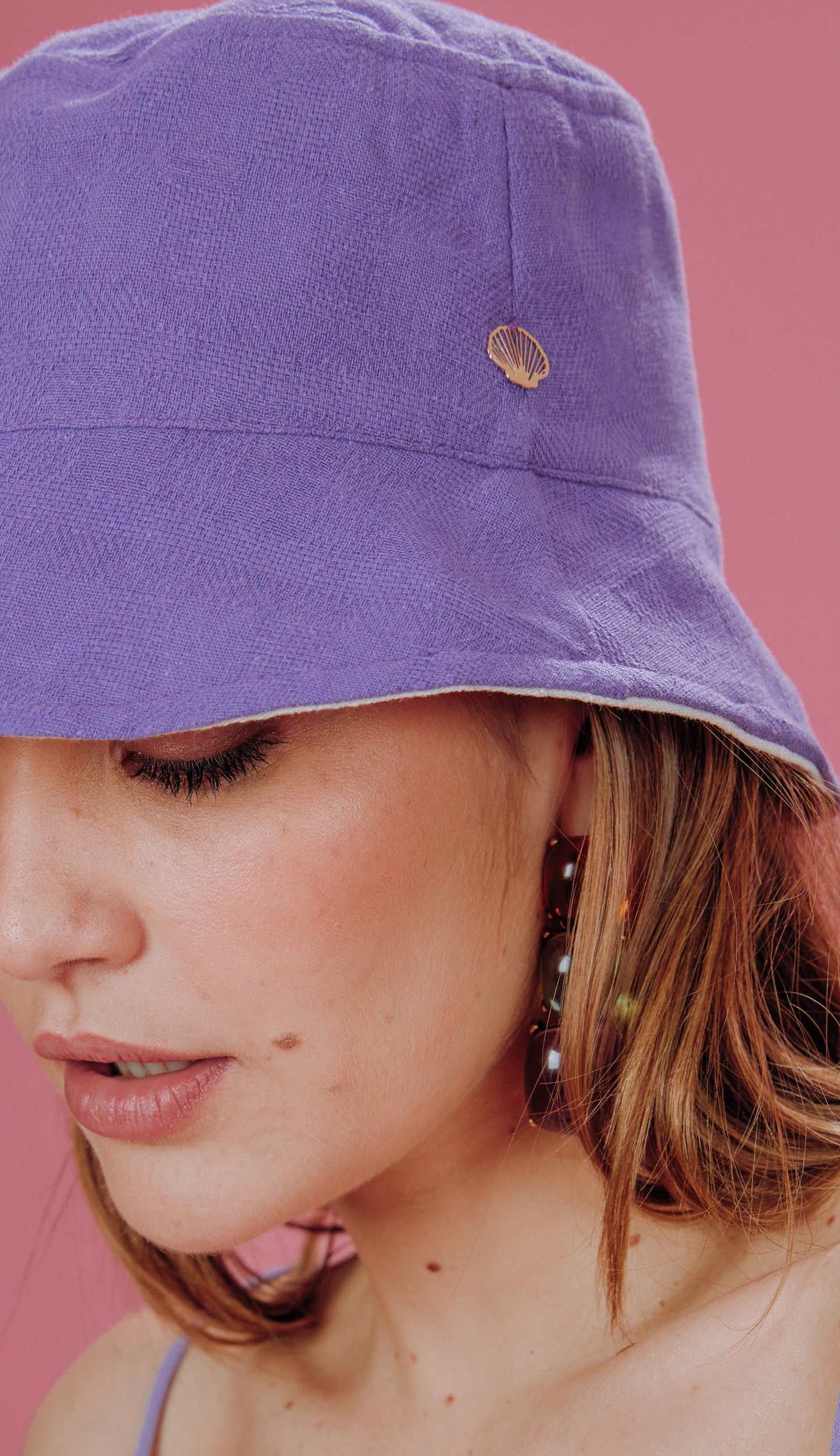 Chapéu Angelina Violeta/natural