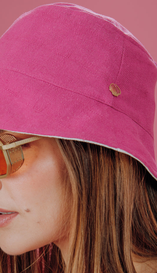 Chapéu Angelina Magenta/natural