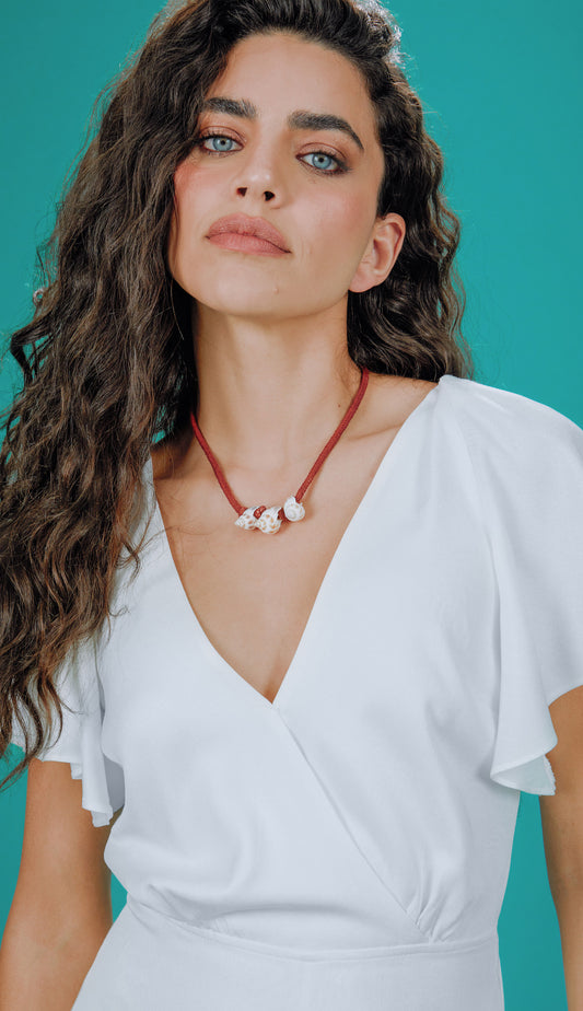 Colar Corda 3 Conchas Terra