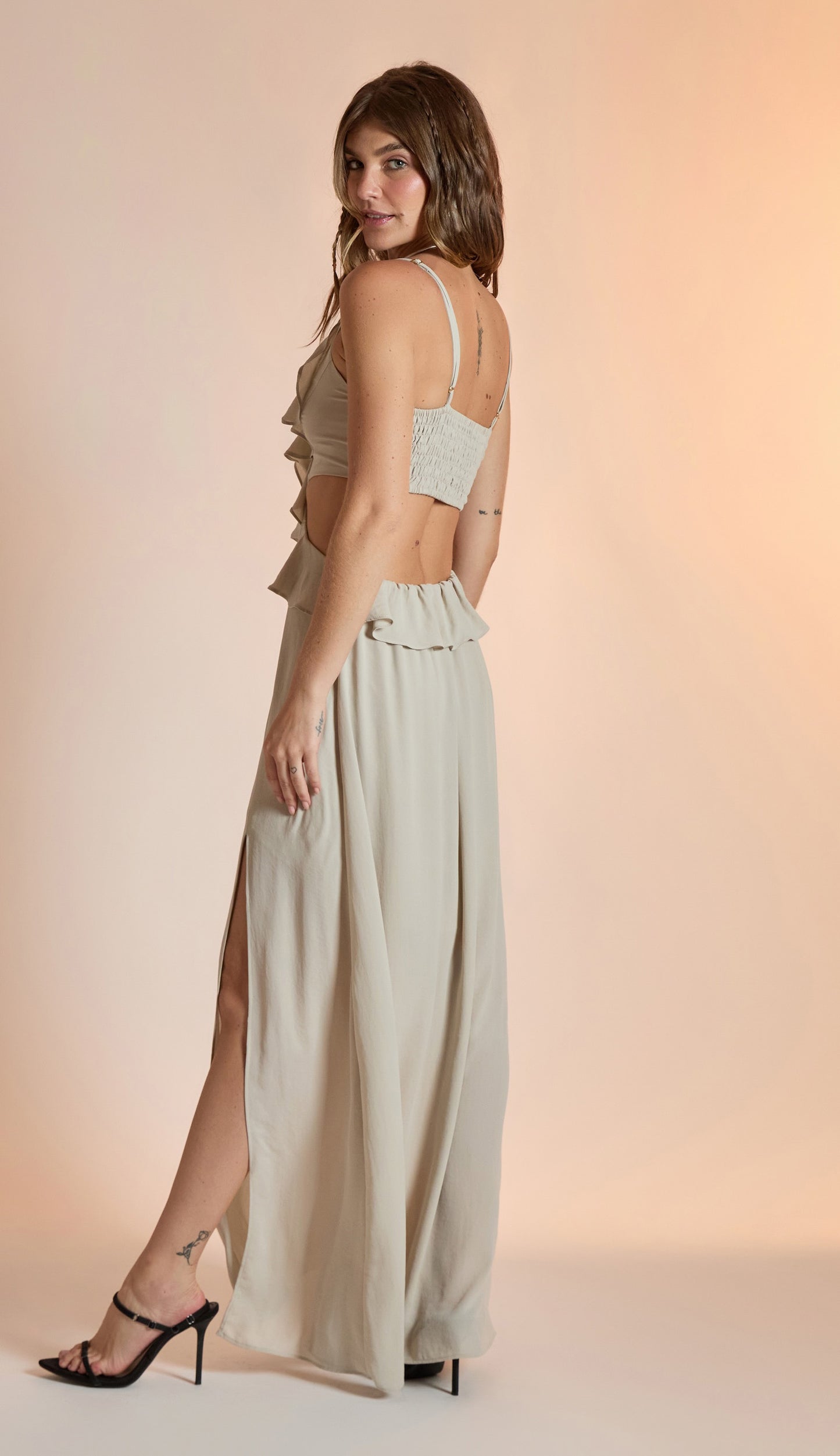 Vestido Linda Cinza