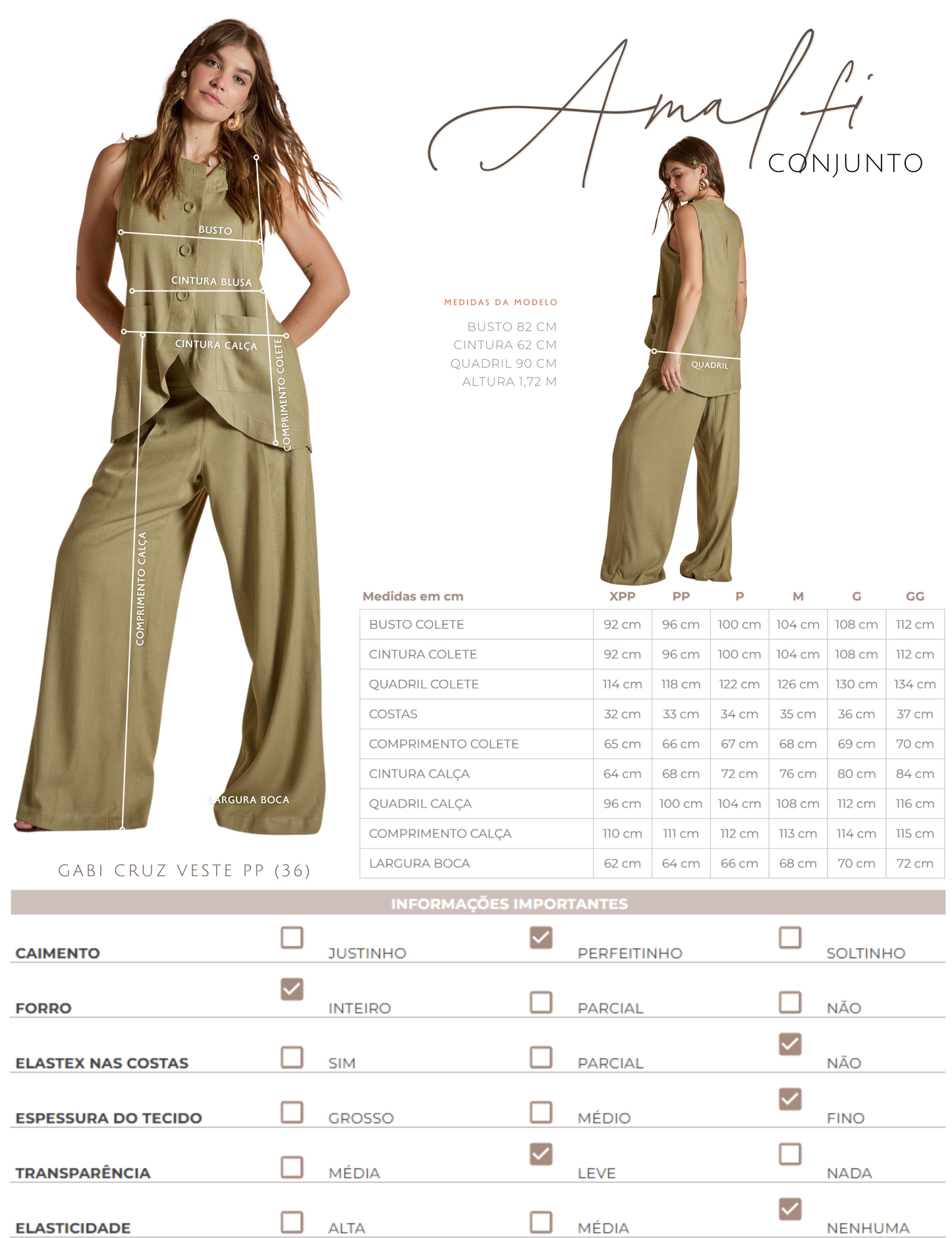Conjunto Amalfi Caramelo