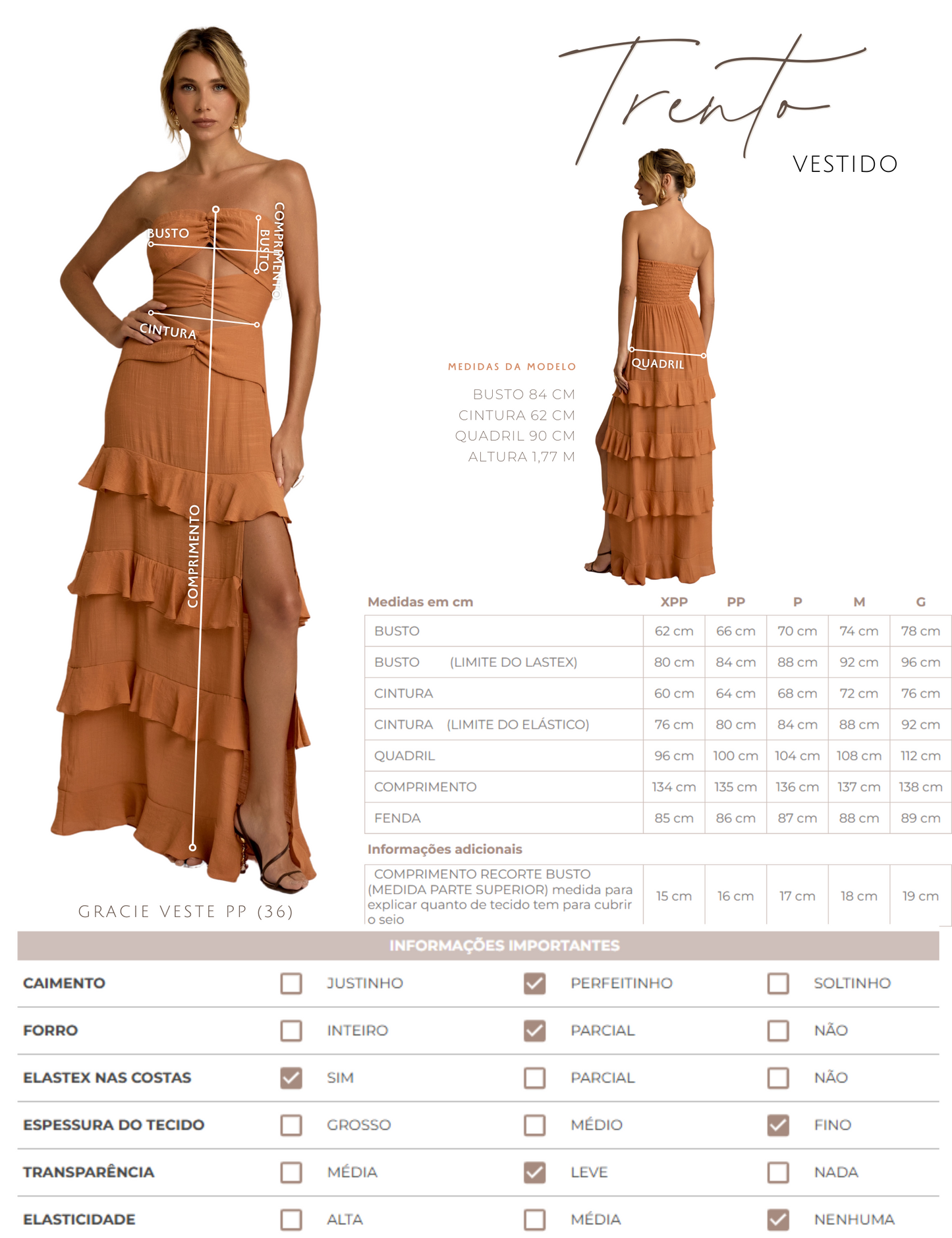 Vestido Trento Rosê