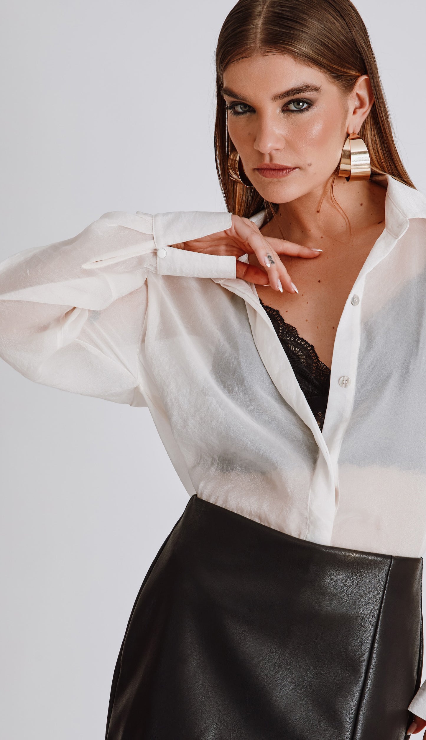 Camisa Pluma Off White