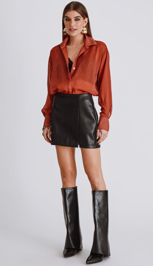 Camisa Pluma Caramelo