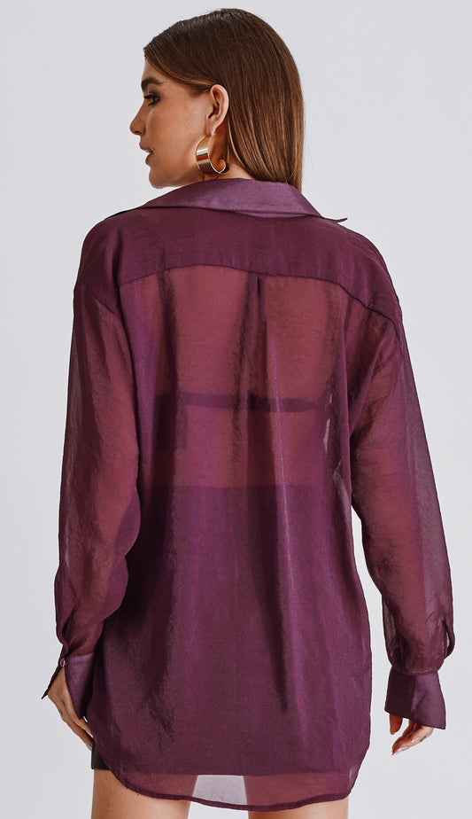Camisa Pluma Violeta