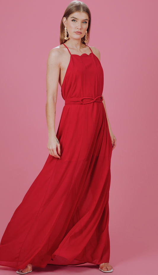 Vestido Ariele Cereja