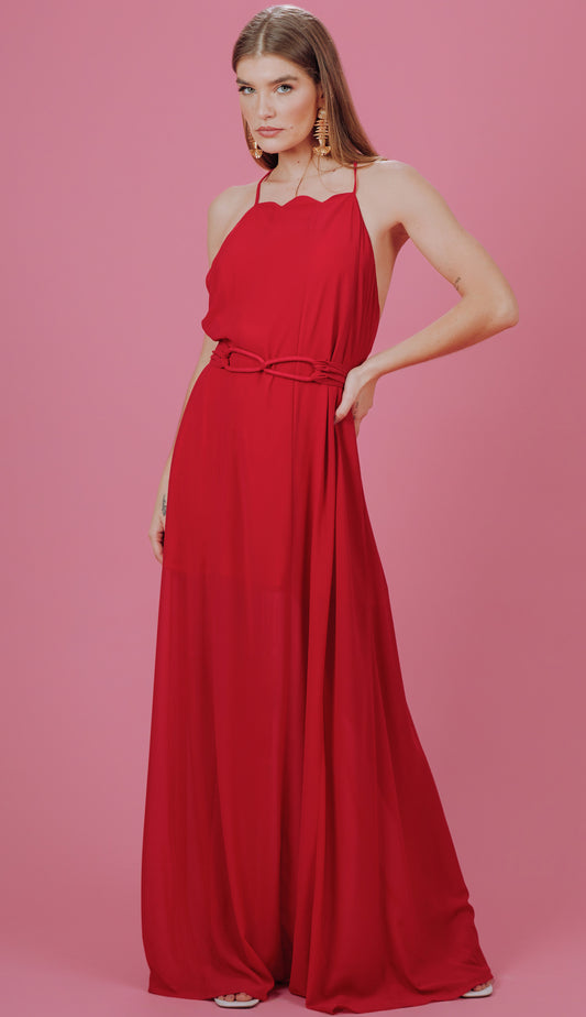 Vestido Ariele Cereja