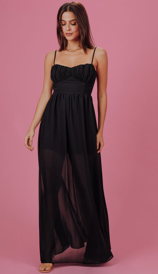 Vestido Clarita Preto