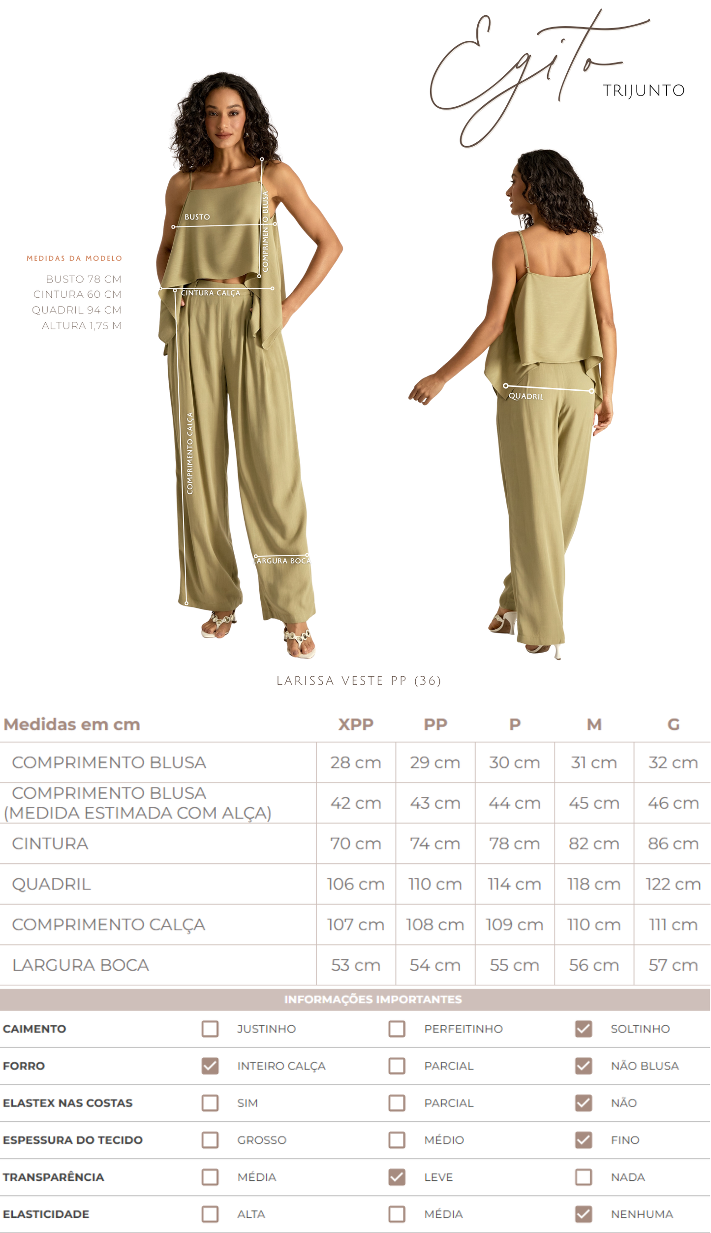 Conjunto Egito Blush