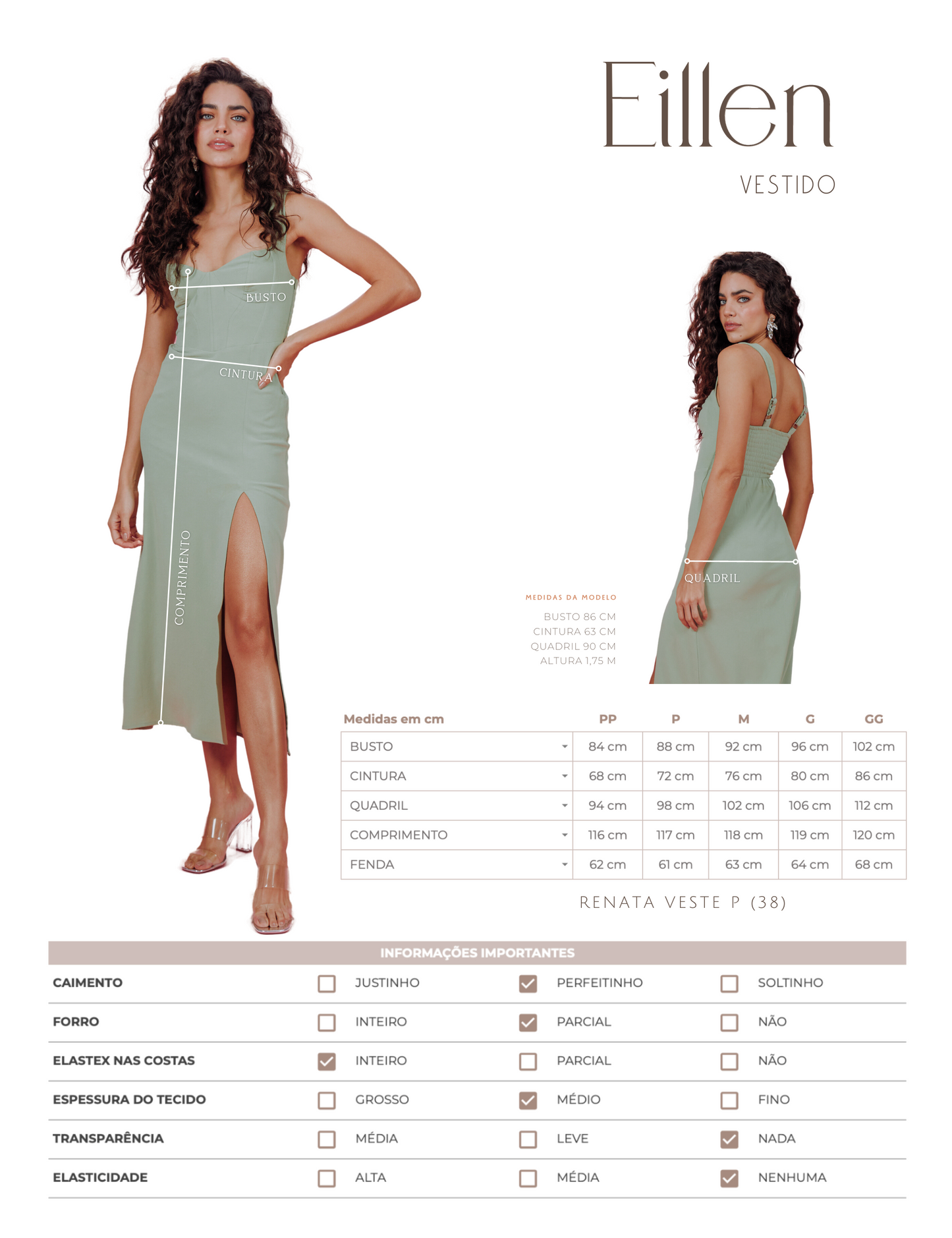 Vestido Eillen Pêssego
