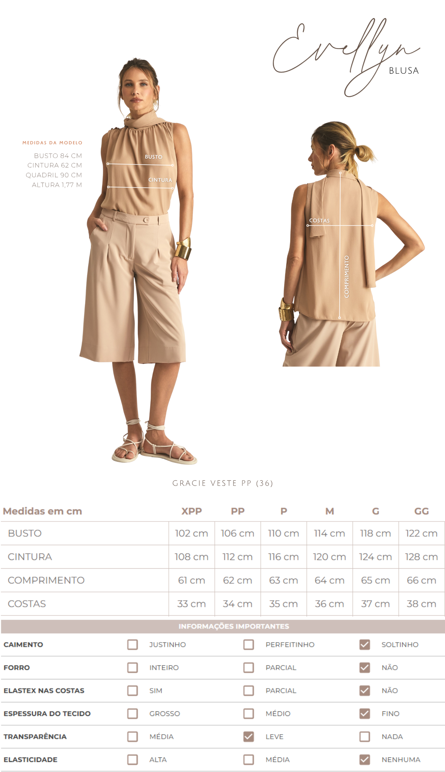 Blusa Evellyn Acqua