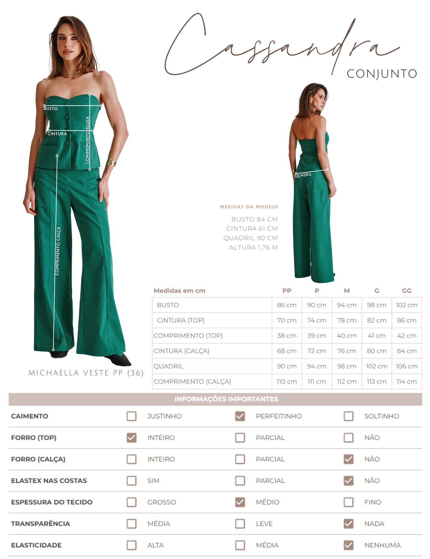 Conjunto Cassandra Verde