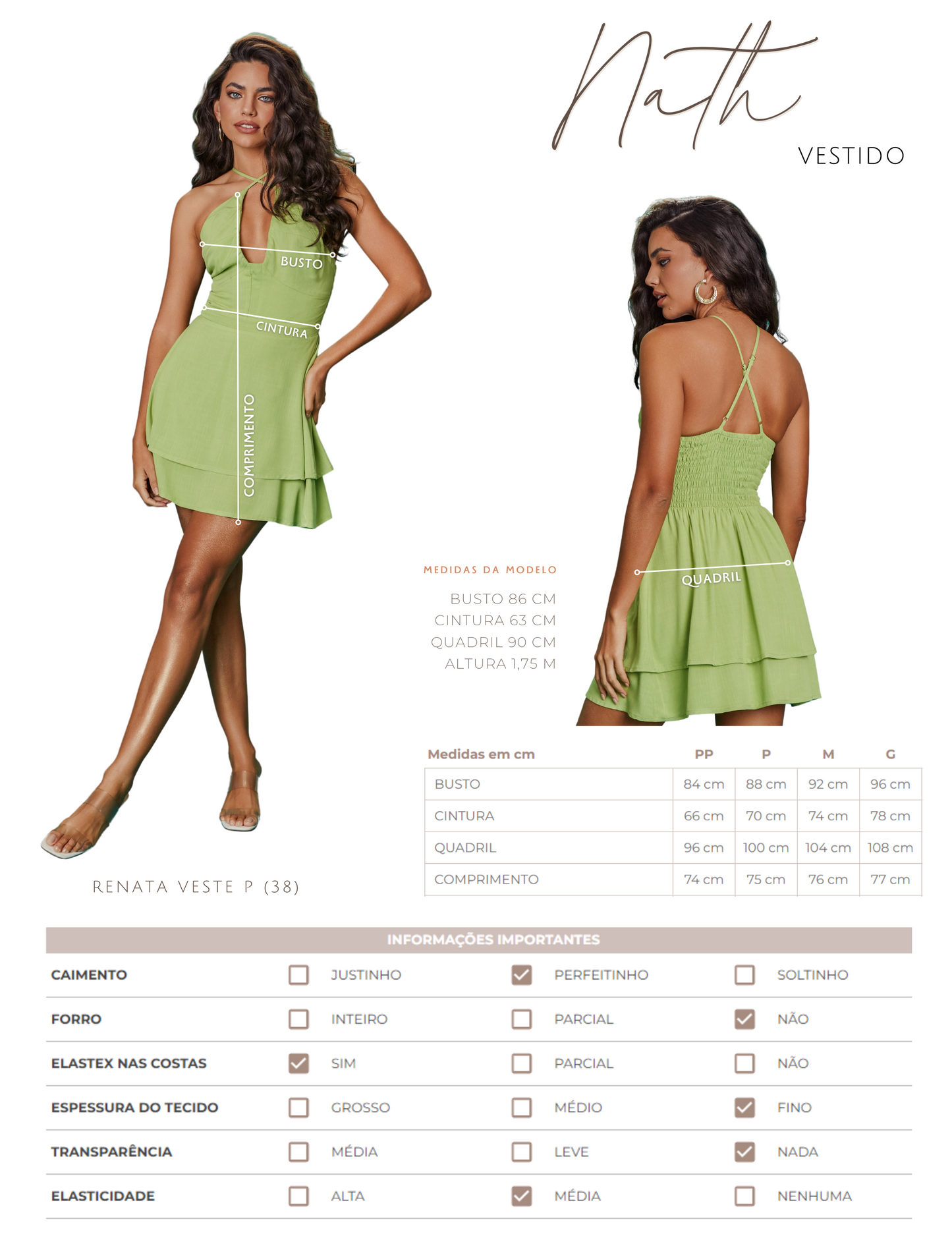 Vestido Nath Off White