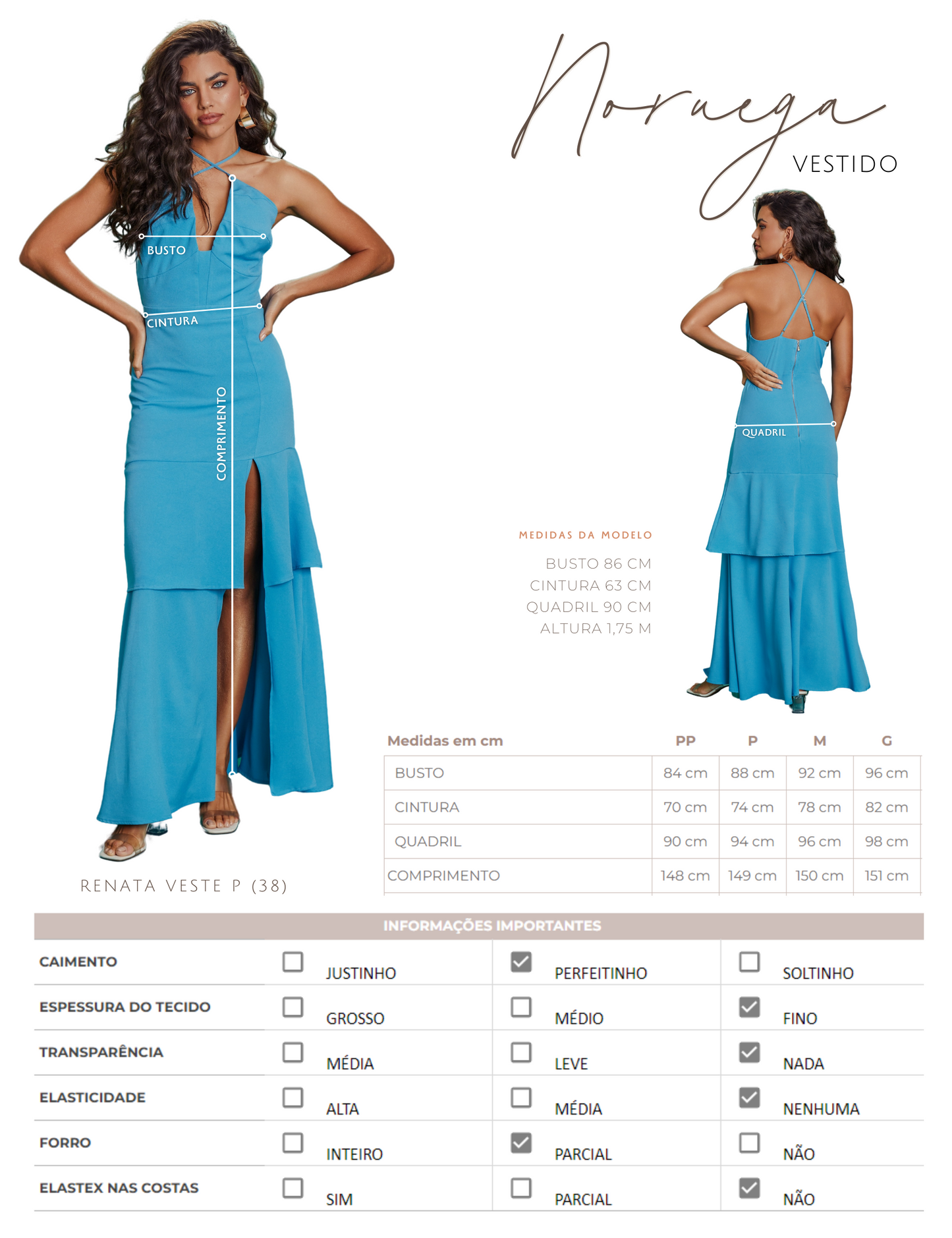Vestido Noruega Verde