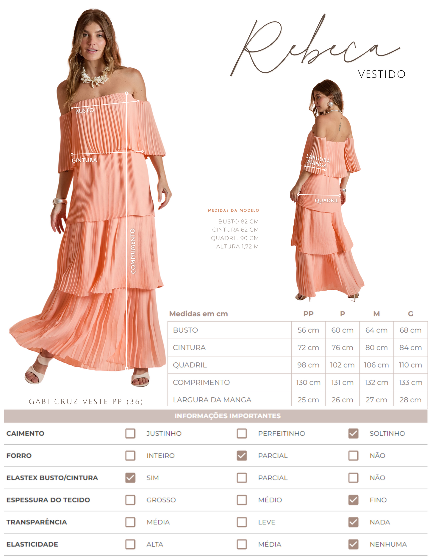 Vestido Rebeca Pêssego