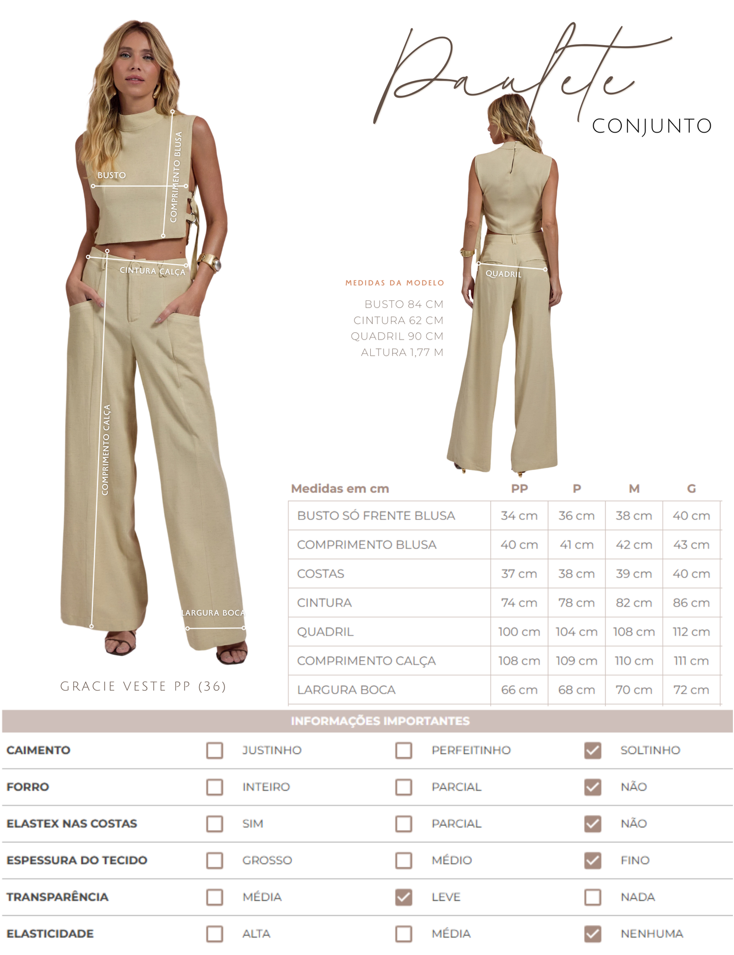 Conjunto Paulete Nude
