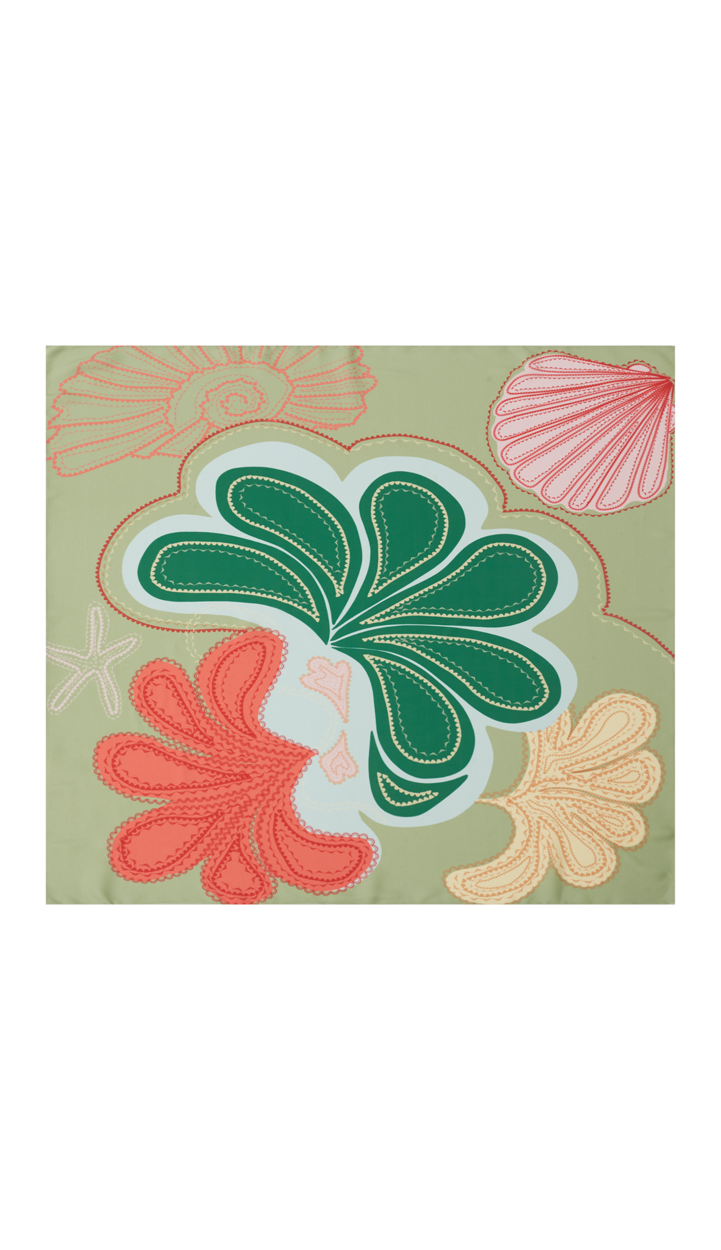 Lenço Fundo Do Mar Verde