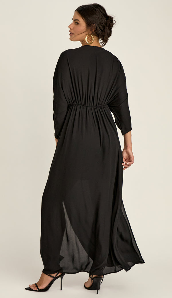 Vestido Crepe Pandora Preto | Laguna
