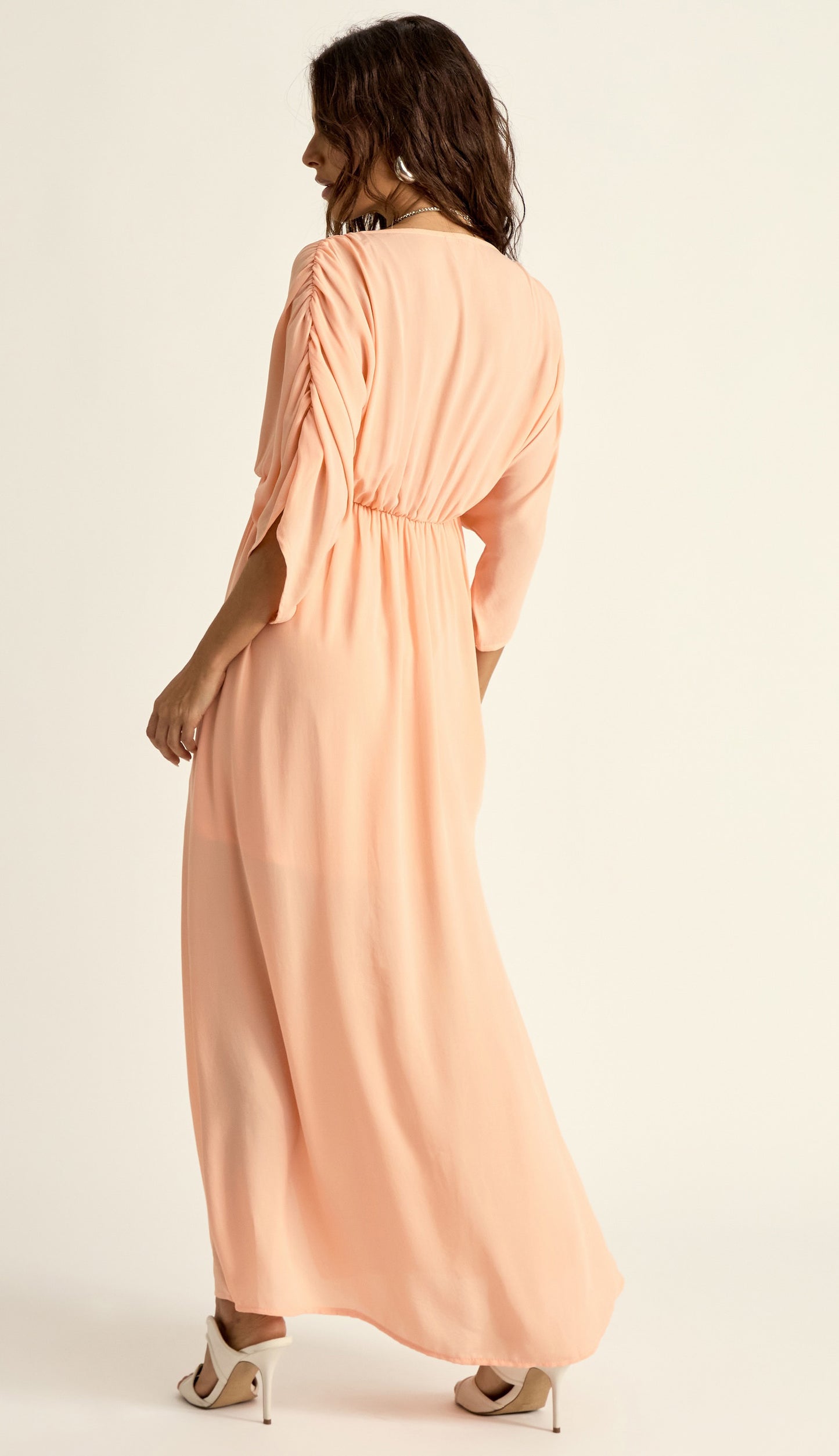 Vestido Crepe Pandora Pêssego | Laguna