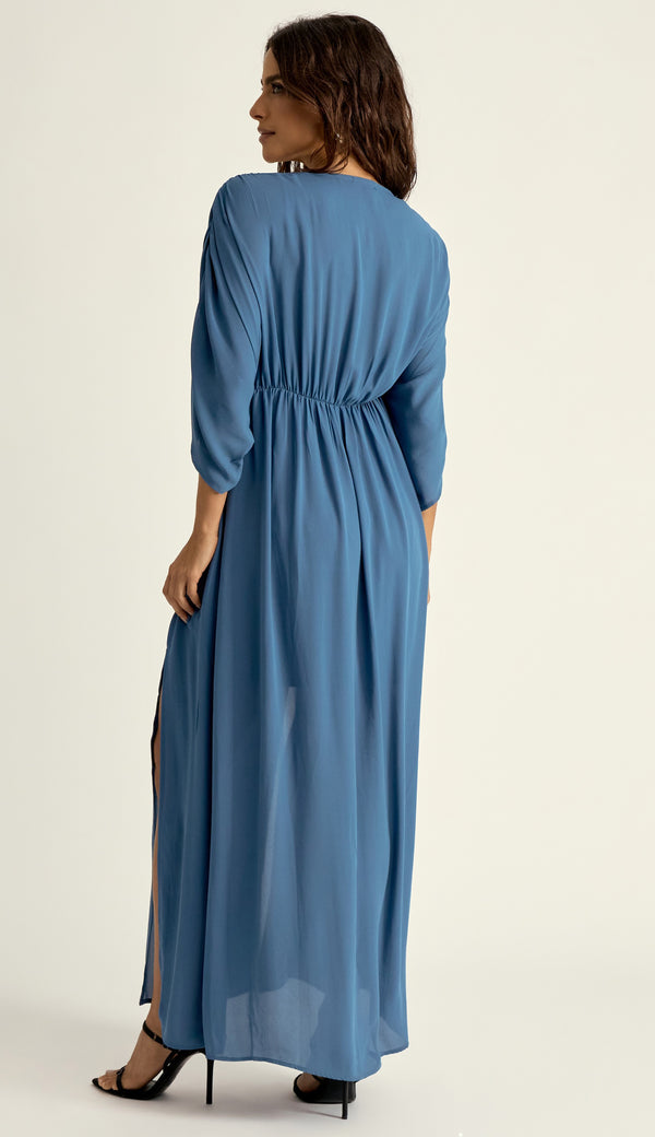 Vestido Crepe Pandora Azul| Laguna