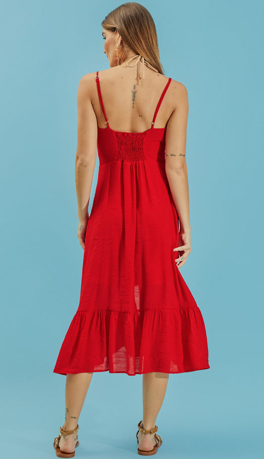 Vestido Selena Cereja