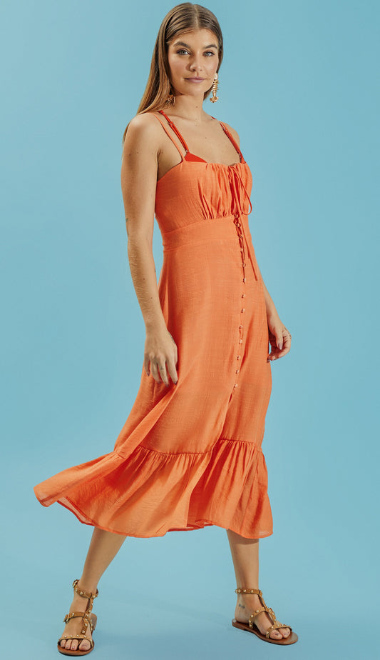 Vestido Selena Laranja
