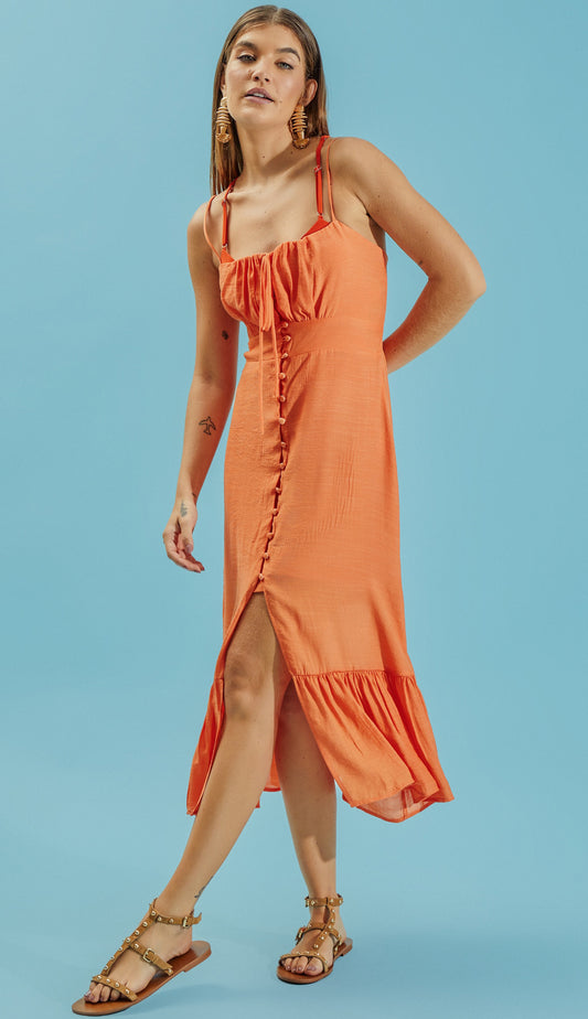 Vestido Selena Laranja