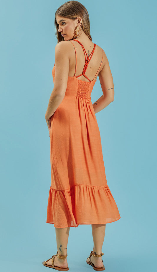 Vestido Selena Laranja