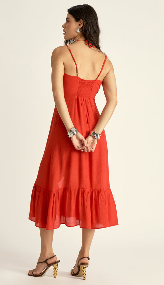 Vestido Selena Cereja