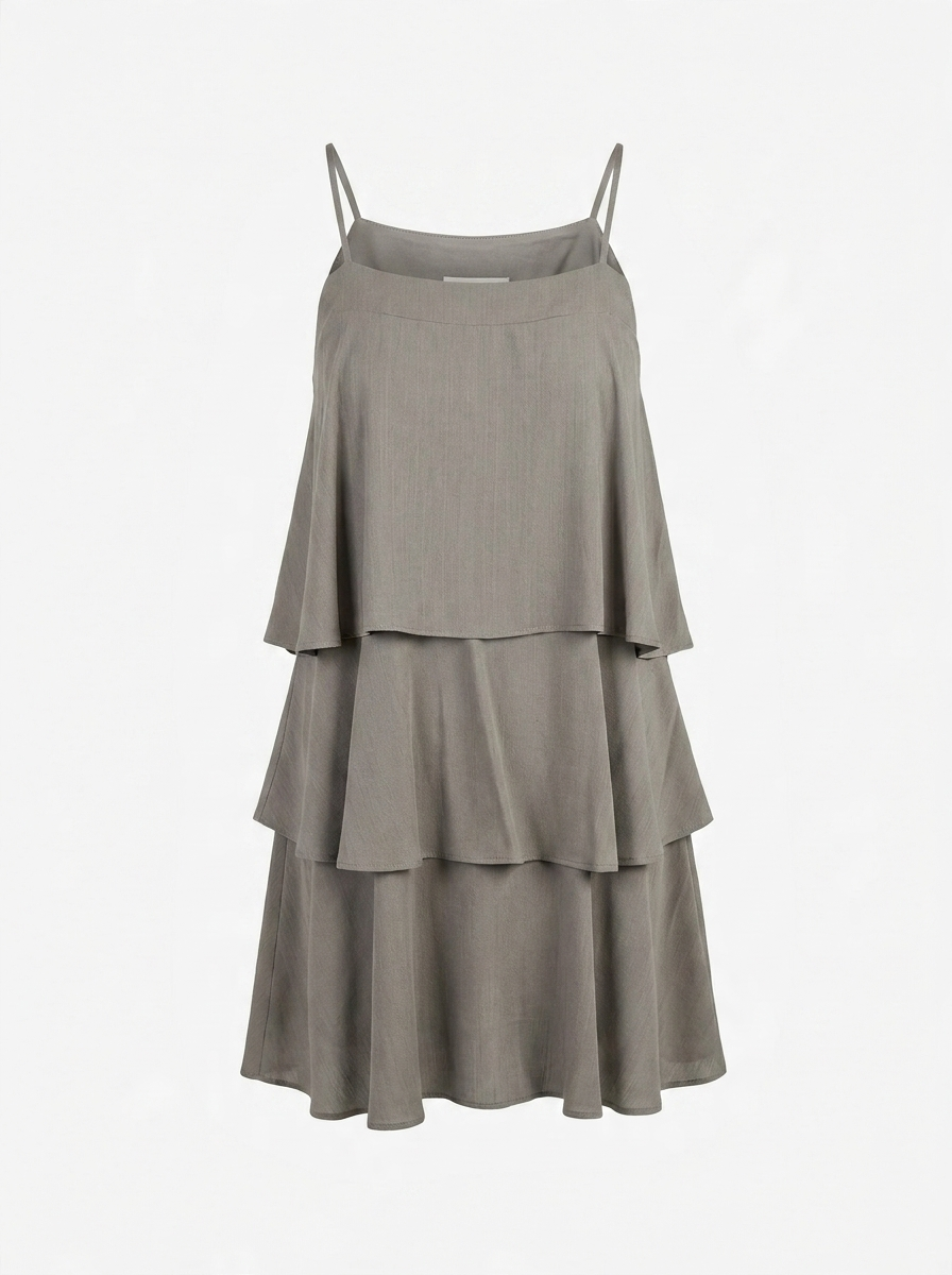 Vestido Curto Camadas Viscolinho Sienna | Laguna