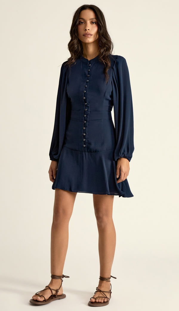 Vestido Curto Crepe Verbena | Laguna